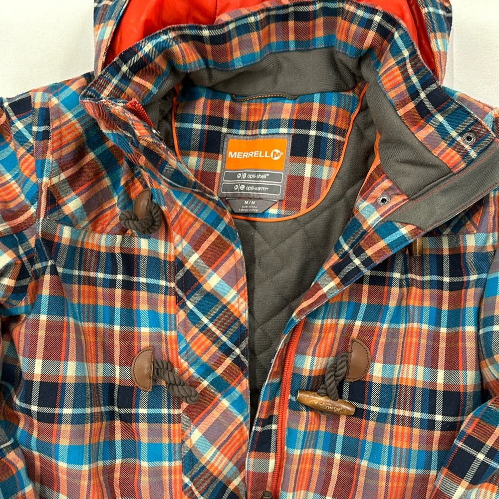 Merrell Aubrey Orange Plaid Jacket Sz M